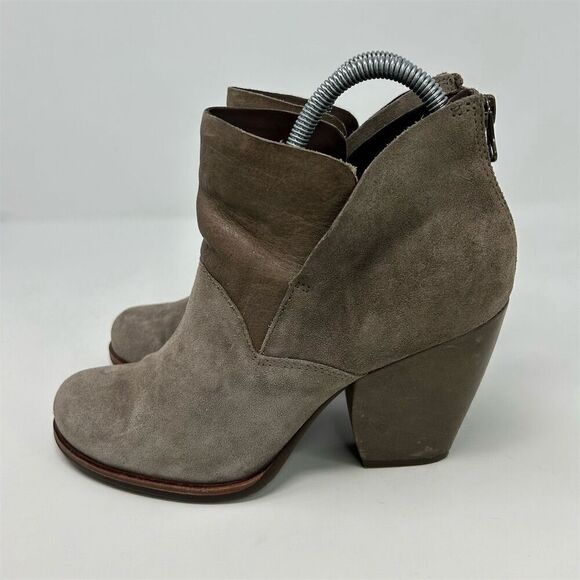 Kork-Ease Castaneda Women's Light Brown Gray Ankle Booties Size 8 Zip Closure - Picture 7 of 14